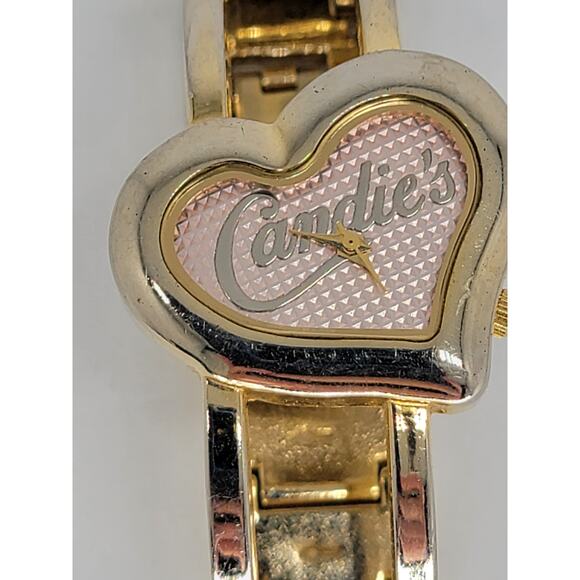 Candie\'s Pink Dial Heart Shaped Bangle Women\'s Watch Fits 6in Wrist main image 5